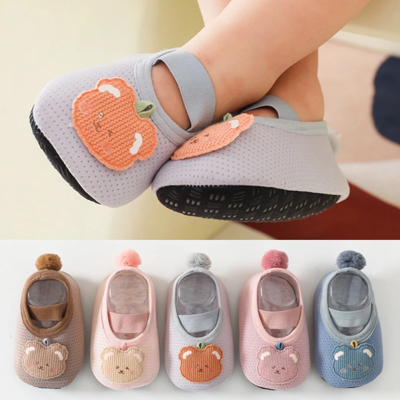Женские нескользящие носки на весну-лето для мальчиков и девочек обувь первых
