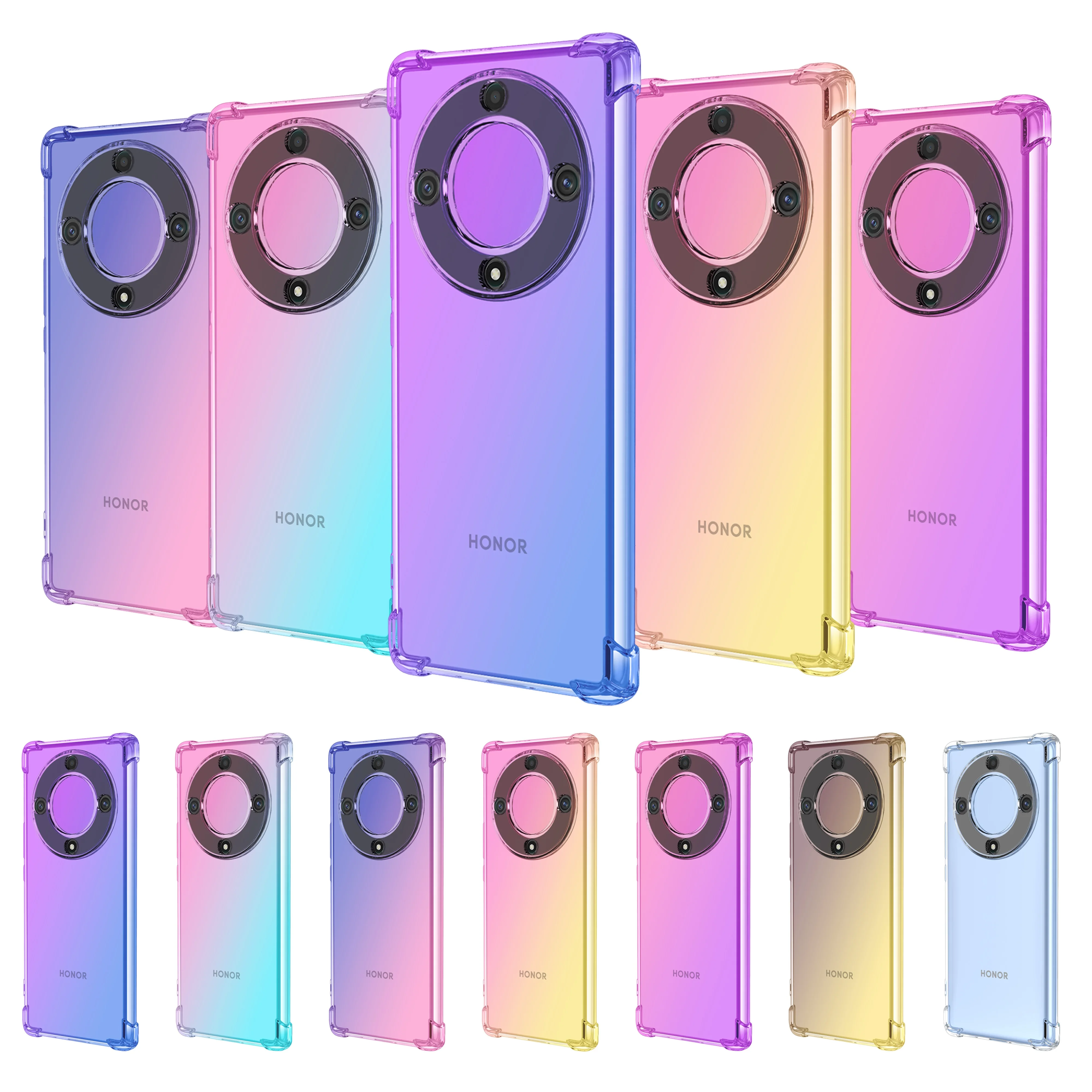 

for Huawei Magic 5 Lite/Magic 4 Ultimate/Pro/Lite Case Cute Gradient Cover Slim Anti Scratch Flexible TPU Cover Protective Case