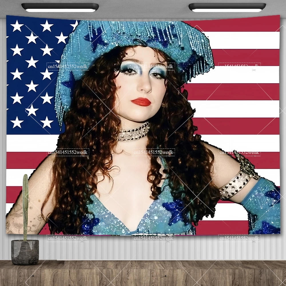 Настенный гобелен Середне-Западная принцесса Chappell Roan американский флаг мем