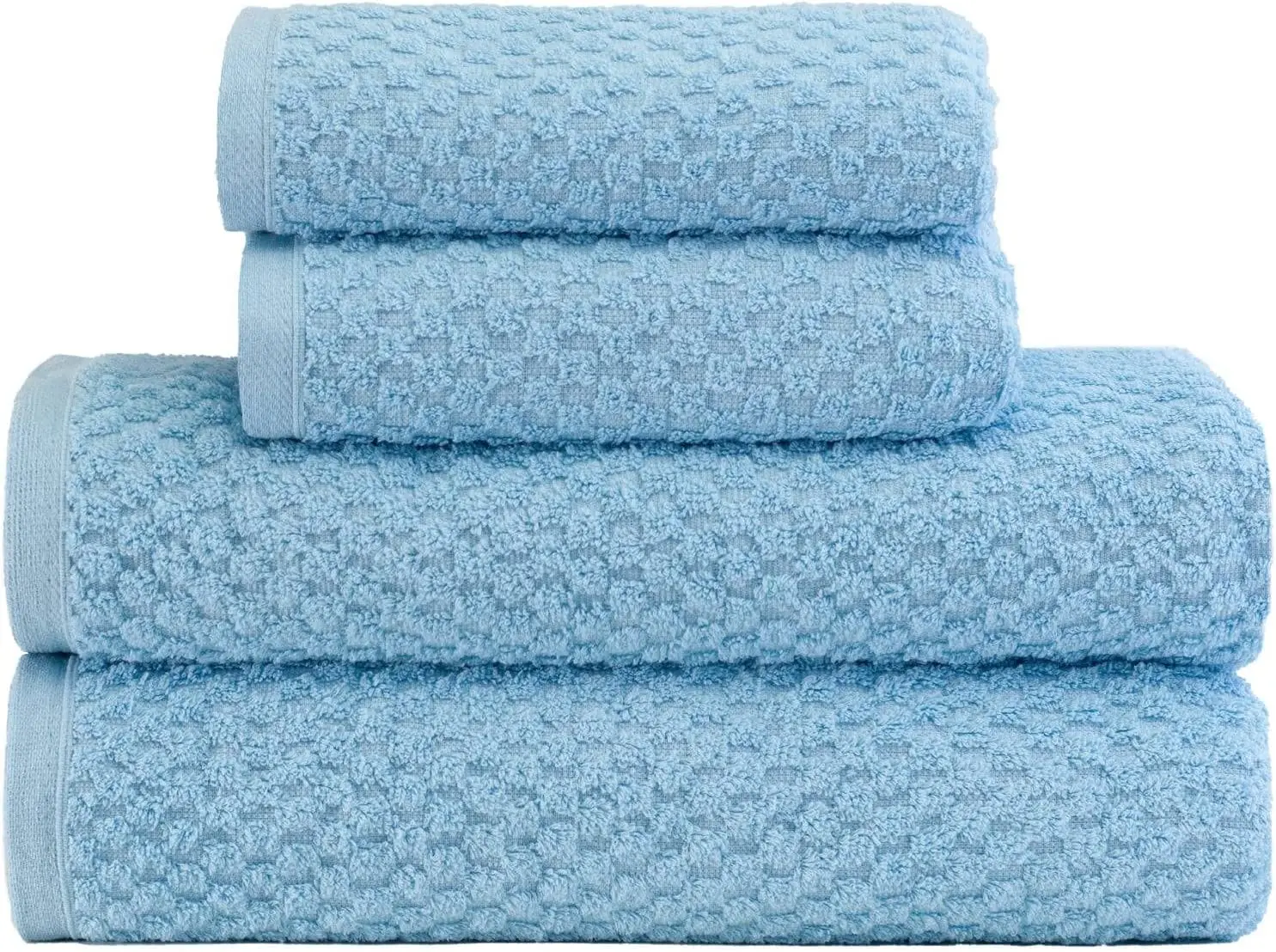 

car wash Set Bath Towels with 4 pieces 500g/m² Cotton Combed Yarn PREMIUM - Carré Verde Mint Microfiber Towels Bathroom Hotel