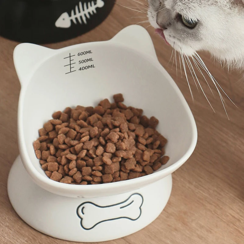 

New Ceramic High Feet Cat Bowl Pet Food Bowl Protect Cervical Spine Cat Food Bowl Dog Bowl Cat Water Bowl Pet Drinking Bowl