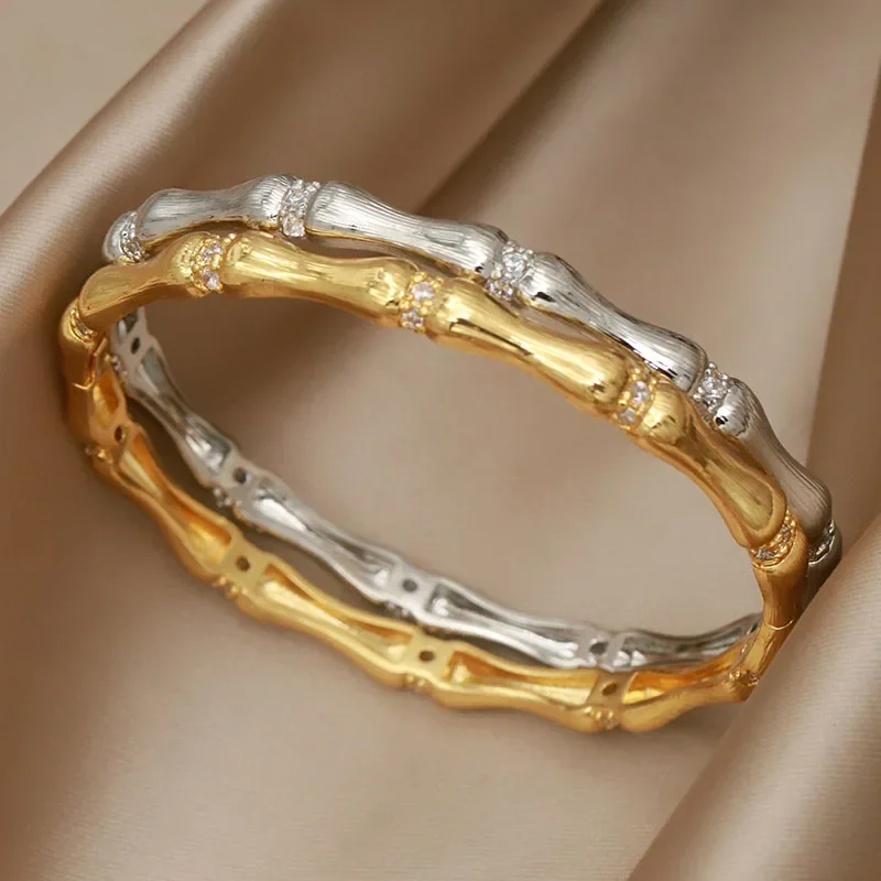 Новый дизайн бамбуковые браслеты и браслет для женщин широкий свадебный с