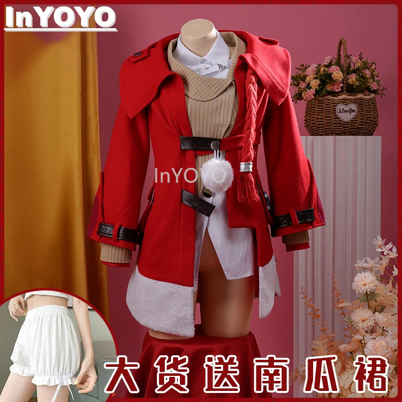 

InYOYO Honkai: Star Rail Clara Cosplay Costume Game Suit Sweet Lovely Uniform Wigs Role Play Halloween Carnival Party Outfit