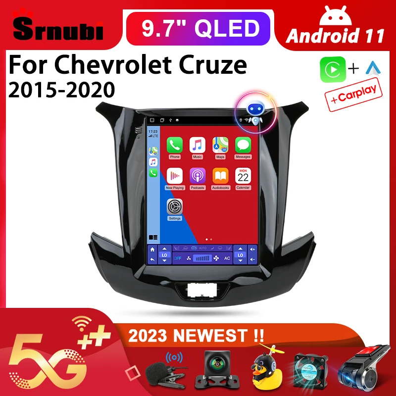 

Srnubi Android 11.0 Car Radio for Chevrolet Cruze J300 2015-2020 Multimedia Player 2Din 9.7" 4G WIFI Carplay GPS DVD Head Unit