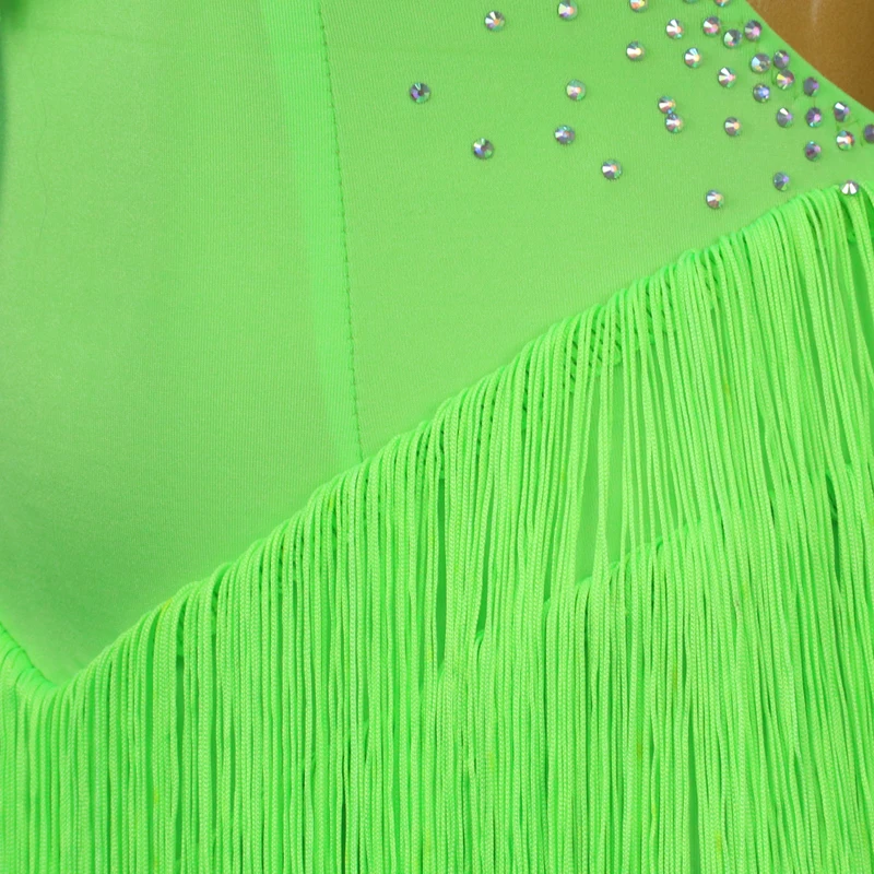 2024 Новое платье с бахромой для латинских танцев сексуальный сценический