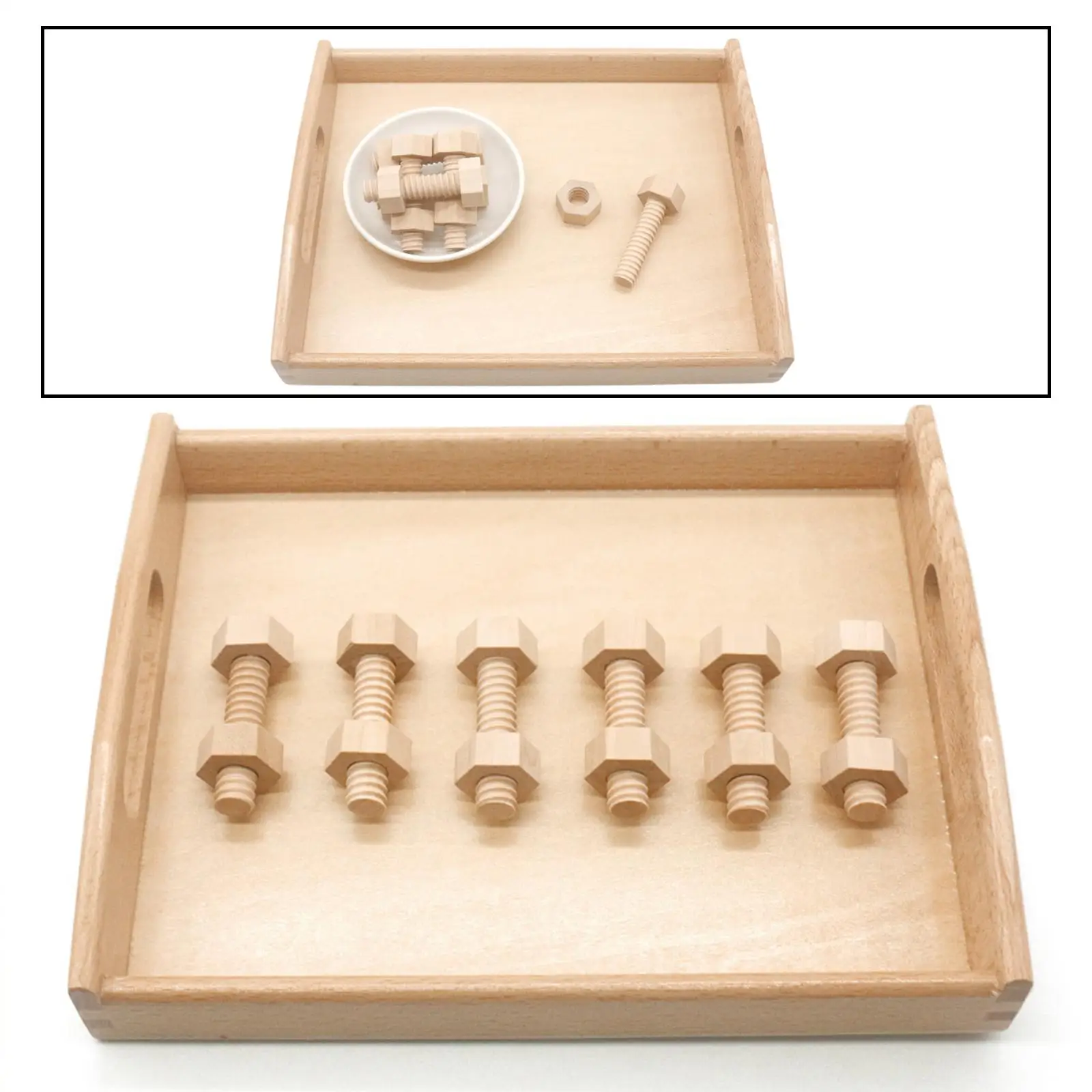 

Nuts And Bolts Set Fine Motor Skills Learning Tray for Teaching Birthday