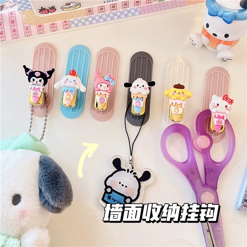 

Sanrio Kawaii My Melody Hello Kitty полачко мультяшная кукла без следов крепкая без гвоздей стена для ванной комнаты хранилище L крючок симпатичная игрушка подарок