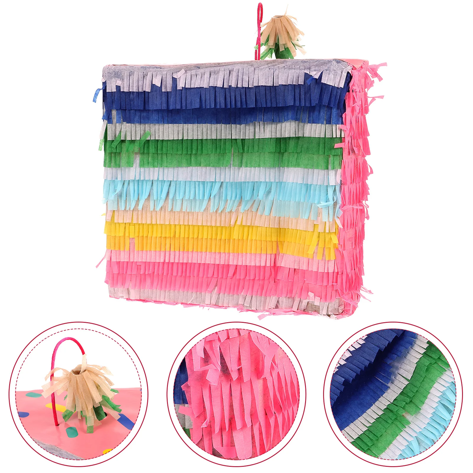 

Decor Party Paper Pinata Cardboard Adorn Filled Decoration Festival Hanging Child Ornament Cake Shaped