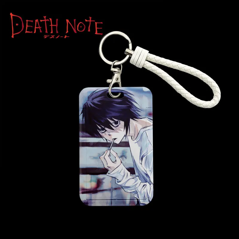 2023 110*70mm Japanese Anime Death Note Lanyard ID Card Badge Holder with Keychain Keyring Gift No.1-No.28