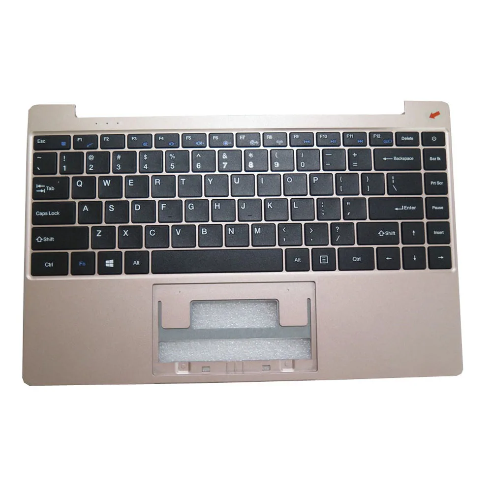 Черная серебристая золотисто-синяя подставка для рук и американская клавиатура