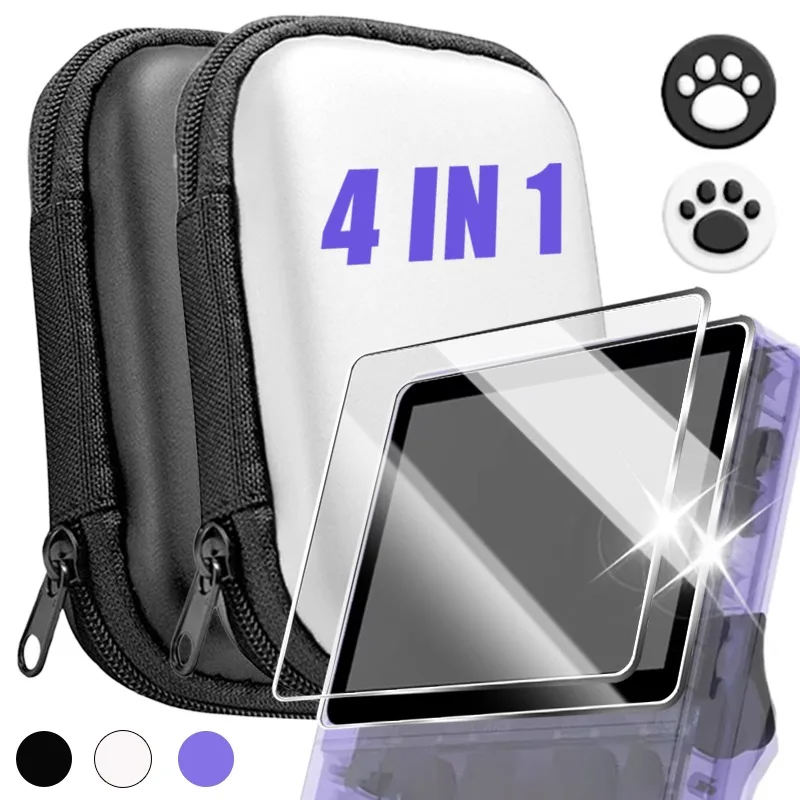 4 в 1 для R36S/R35S Защитная пленка из закаленного стекла и сумка хранения игровой