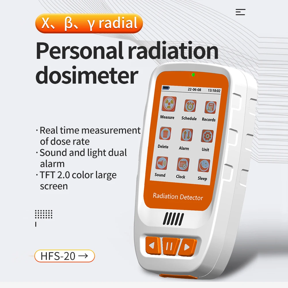 Multifunctional Nuclear Radiation Detector X β γ Rays Real Time Monitoring Machine 2.0inch TFT Display with Alarms Function