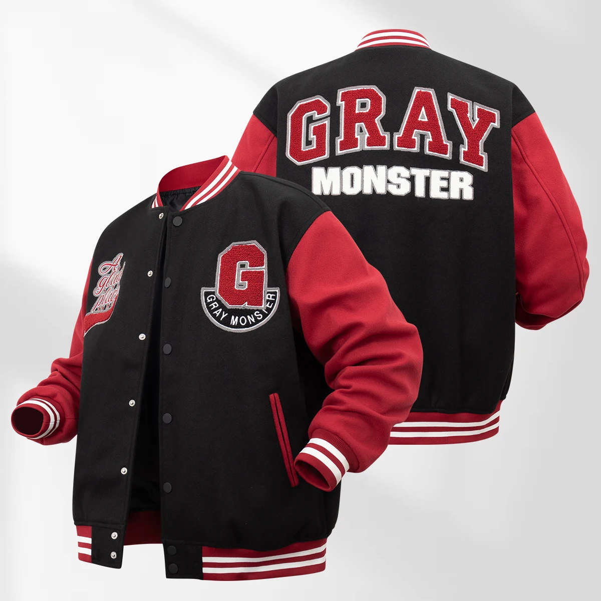 Мужская винтажная куртка-бомбер с вышивкой букв G