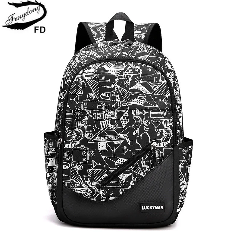 

high school bags for boys waterproof school backpacks graffiti backpack teenagers Schoolbag college bag student bookbag