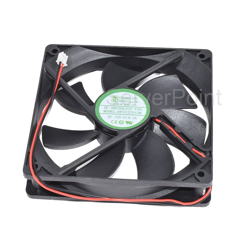 Подлинный новый DFS122512M DC12V 0.3A 2-контактный Вентилятор охлаждения