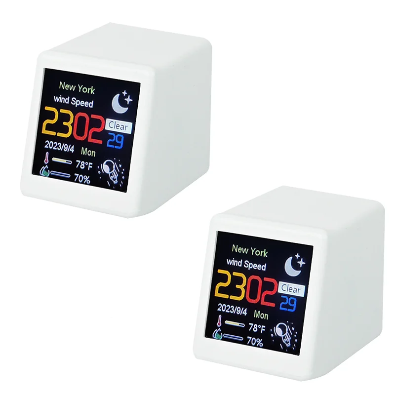 

WIFI Intelligent Weather Temperature and Humidity Outdoor Display Screen Desktop Weather Clock Astronaut