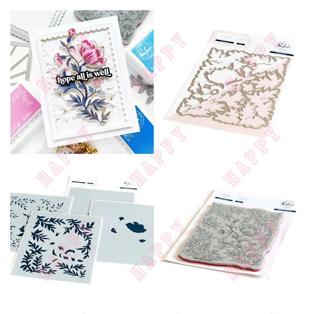 

2022 New Blooming Vines Cutting Stamps Stencil Dies Scrapbook Diary Diy Paper Decoration Mold Embossing Greeting Card Handmade