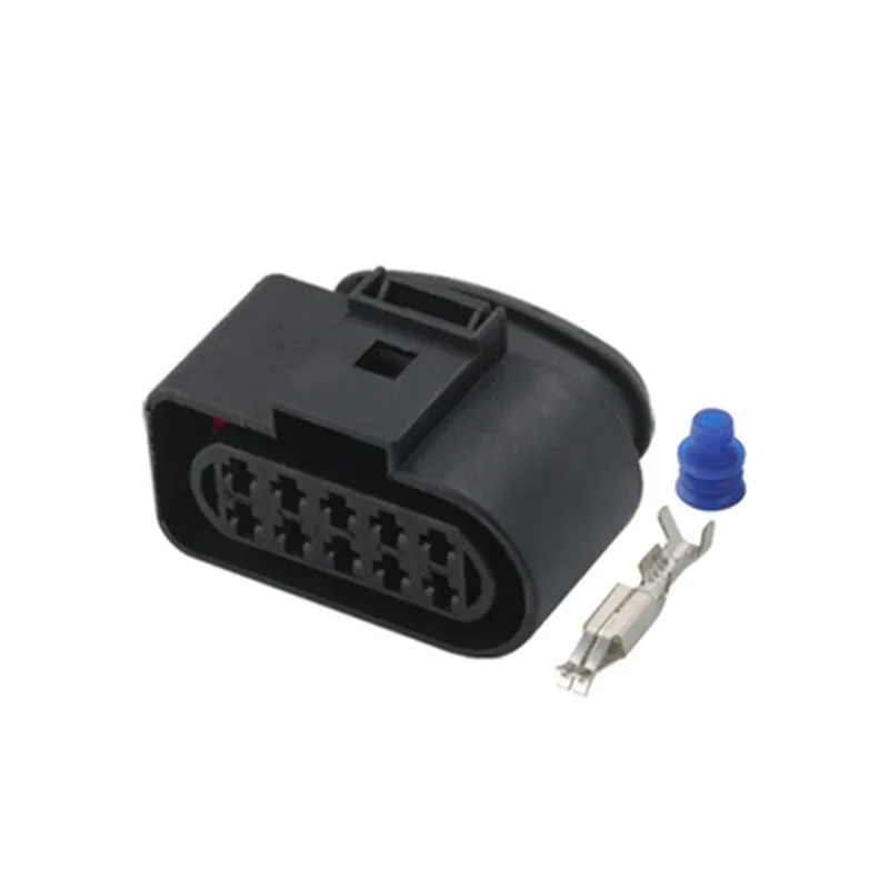 10 Pin Car HeadLight Headlamp Plug Pigtail Connector Wiring Adapter 1J0973735 Suitable for Audi Volkswagen connector plug