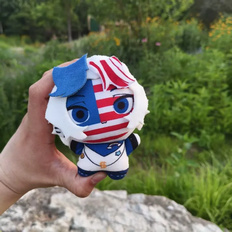 Фото Плюшевая кукла CountryHumans (США, Канада) в стиле чиби с флагами стран, брелок-подвеска, коллекционный подарок для фанатов CountryHumans №3