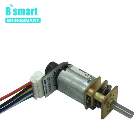 Двигатель Bringsmart GB12-N20B постоянного тока 6 В с мини-двигателем 3-12 В, энкодер 39-1500 об/мин, используется для принтера DIY Strong Box, индивидуальный D вал