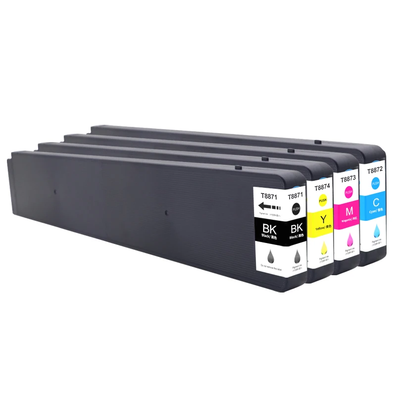 T8871 T8872 T8873 T8874 картридж совместимый с цветным струйным принтером Epson WorkForce WF-C17590a