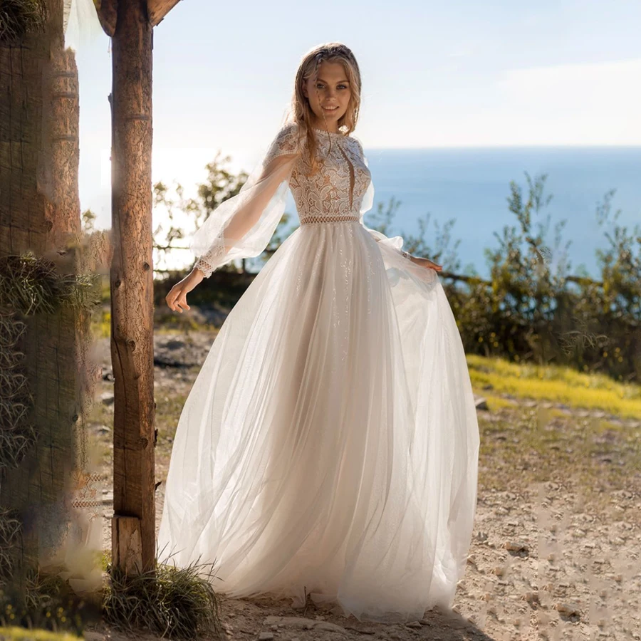 

Женское Прозрачное платье с V-образным вырезом, длинным рукавом и открытой спиной