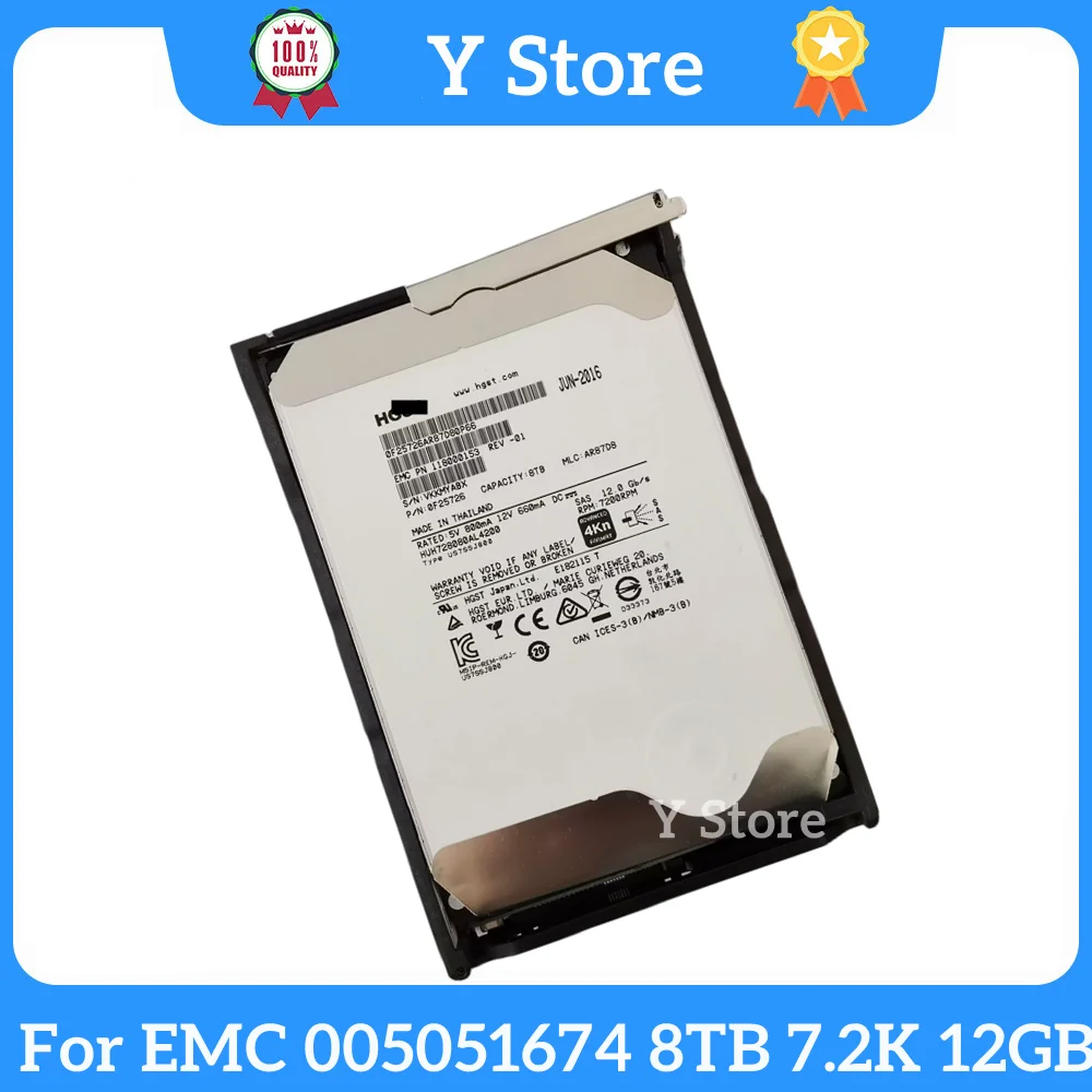 

Y Store For EMC 005051674 8TB 7.2K SAS 3.5 "12GB Storage Disk Hard Disk Fast Ship