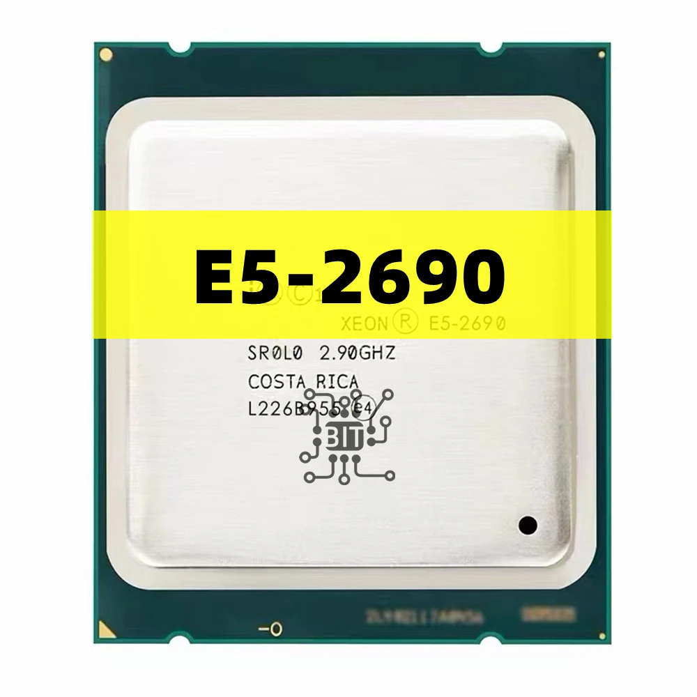 Used Xeon Processor E5 2690 E5-2690 Eight Core 2.9G SROL0 C2 LGA2011 CPU 100% working properly PC Server Desktop Processor