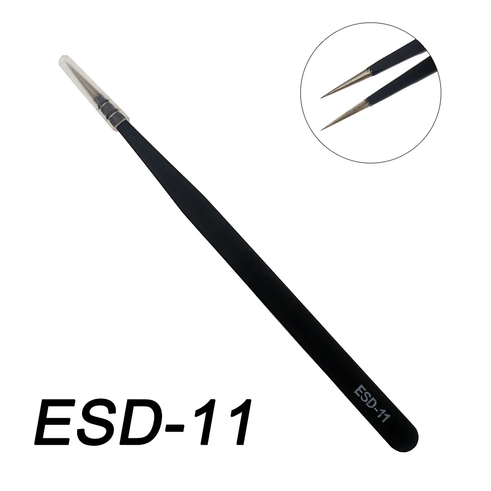 Антистатические пинцеты из нержавеющей стали ESD прецизионные инструменты для
