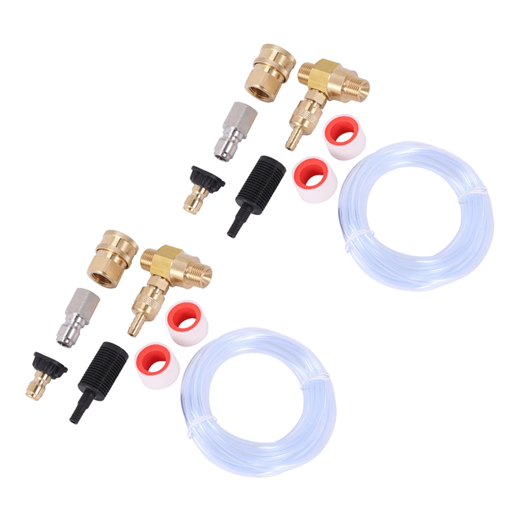 

2X Pressure Washer Chemical Injector Kit Adjustable Soap Dispenser 3/8 Inch Quick Connect 10 Ft Siphon Hose