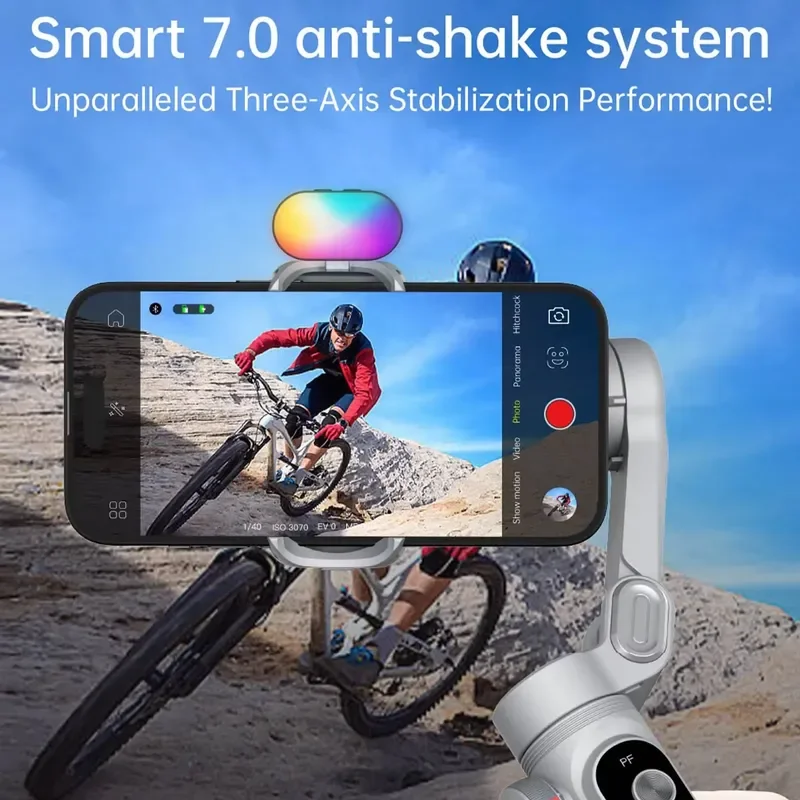 Комплект 3-осевого стабилизатора Brand For AOCHUAN Smart X Pro с RGB-подсветкой, магнитной лампой и OLED-дисплеем для прямых трансляций (art.: 3920dc9537dfd) - 3920dc9537dfd
