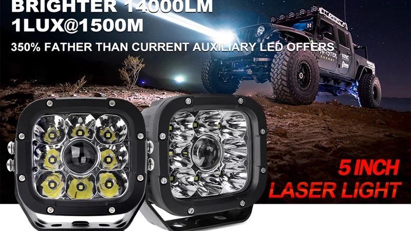 

Long Lighting Range Auto lighting system spot beam 50w 5 inch super bright 9 Pods 4x4 Square off road led work light