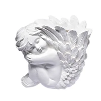 european retro cupids girl statue sculpture angel flower pot white flower vase resin crafts living room decor home ornament