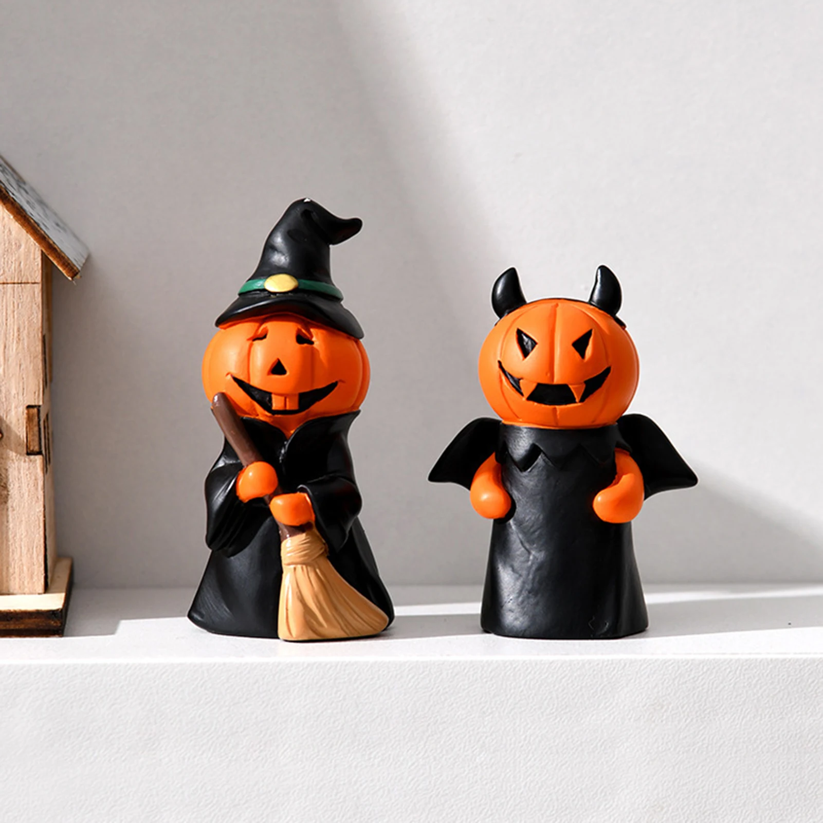 Миниатюрные полимерные украшения в виде тыквы на Хэллоуин