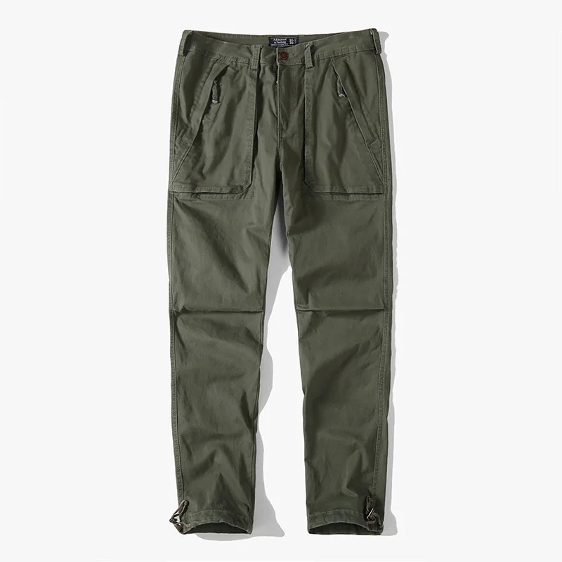 Pants Men's Cotton Cargo Fashion Casual Pants for Spring/Autumn Multi Pocket Loose Outdoor Hiking Pants Tactical Camo Pants