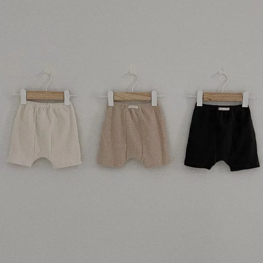 

Summer New Arrival Infant Shorts Baby Girl Fahsion Solid Ribbed Bottoming Short Pants Soft Toddler Boy Cotton Knitting Pp Shorts