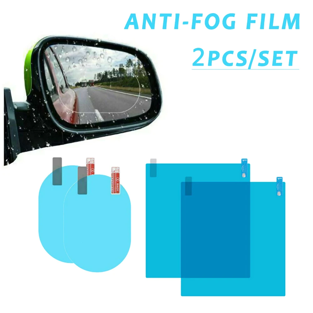 

2PCS Автомобильное Окно Защитная Пленка Боковое Окно Rainproof Clear Film Anti Fog Window Mirror Protective Film Sticker Car Accessories