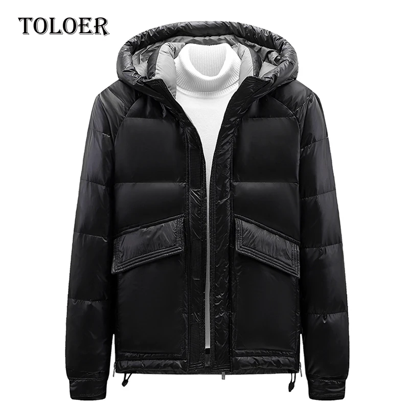 Men Down Jackets 2022 Winter Brand New Casual Warm Thick Hooded Parka Fashion Casual Down Coats Mens Windproof Parkas M-5XL