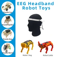 eeg brainwave mind control intelligent spider racing robot children assemble toys improve concentration attention training