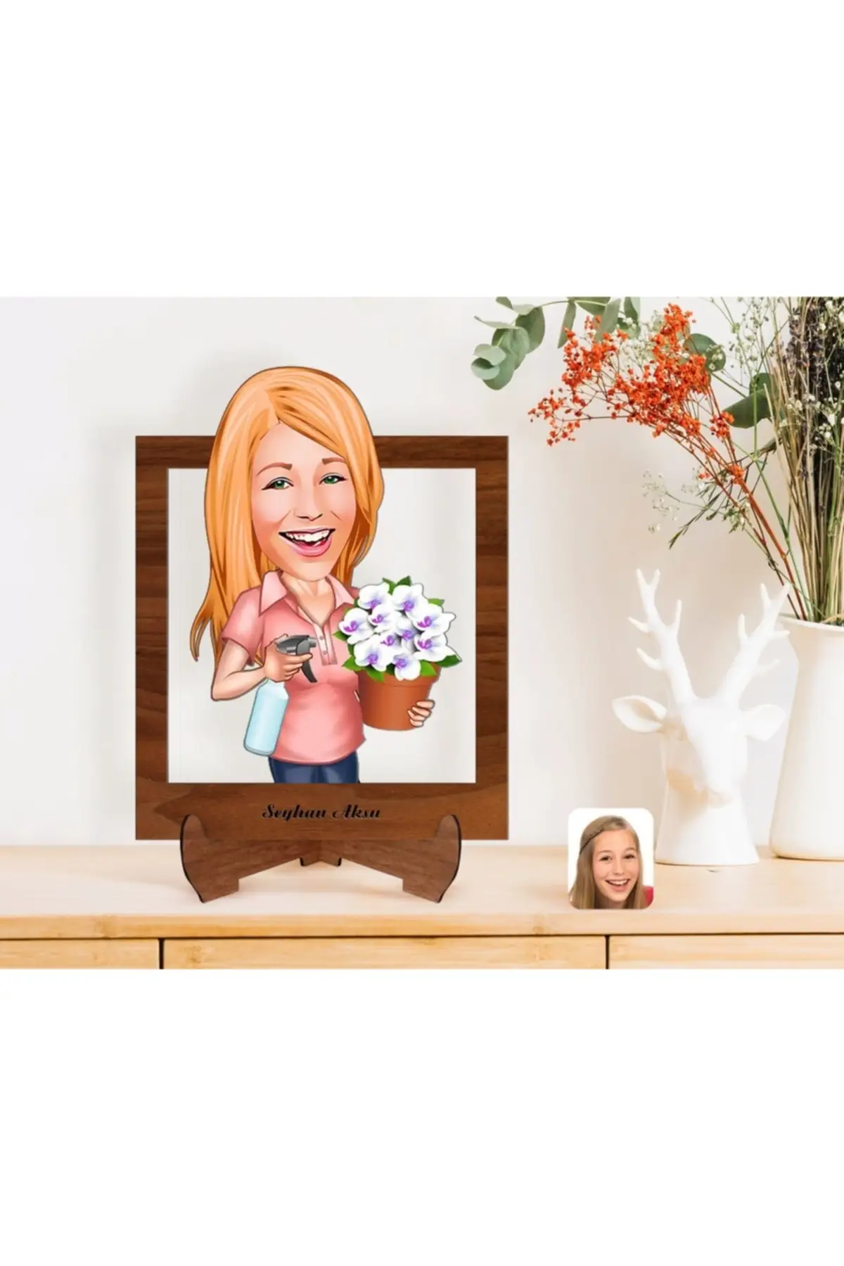 

Personalized Valentine's room Wooden Stand 3d Trinket-56