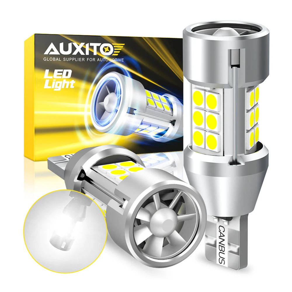 

AUXITO 2 шт. 2000LM T15 W16W светодиодный Canbus без ошибок лампы с вентилятором 3030 18 SMD резервный Реверсивный светильник 921 912 автомобильная лампа заднего хода