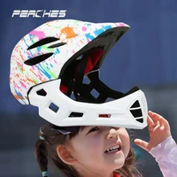 adjustable kids cycling helmet mtb road mountain bicycle helmet full face detachable multi purpose helmet racing bike helmet new