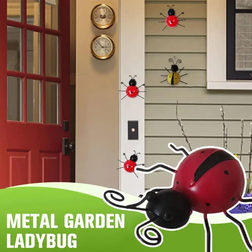 

Cross-border Iron Arts And Crafts Decoration Creative Ladybug Home Garden Outdoor Personalized Garden Decoration