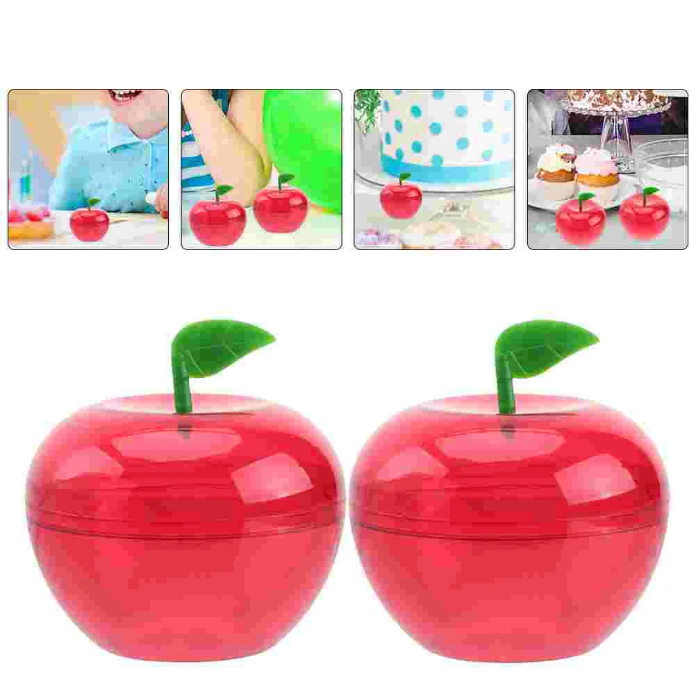 

24 Pcs Apple Candy Box Christmas Decoration Plastic Containers Apple-Shaped Jewelry Ornaments Xmas Distributions