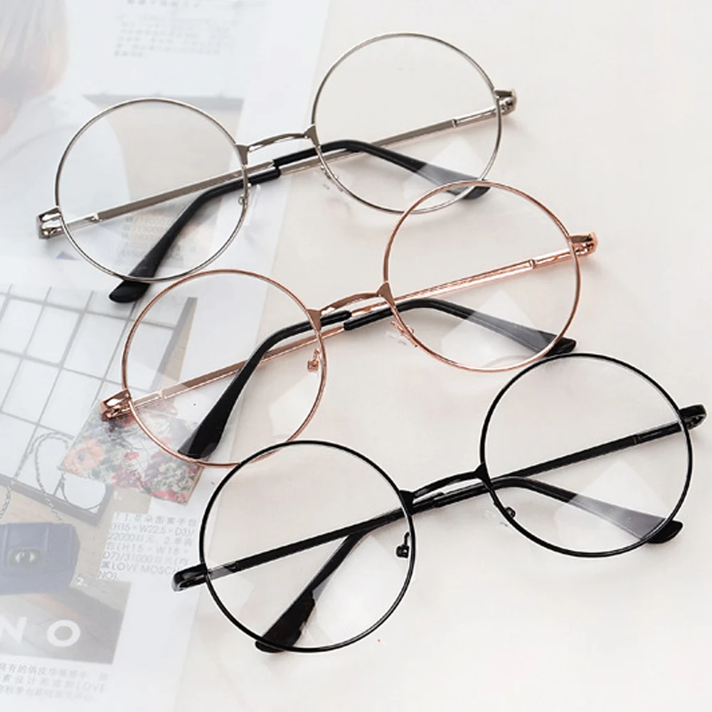 

Металлические круглые очки для чтения для женщин и мужчин, прозрачные линзы, очки для дальнозоркости, очки для дальнозоркости, модные очки у...