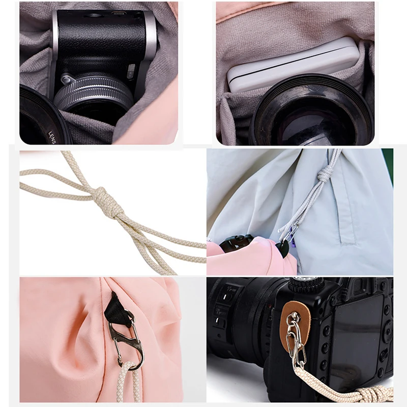 Фото Новая портативная мини-сумка на плечо для Canon Nikon Sony Samsung SLR Camera, аксессуары для фотосъемки №4