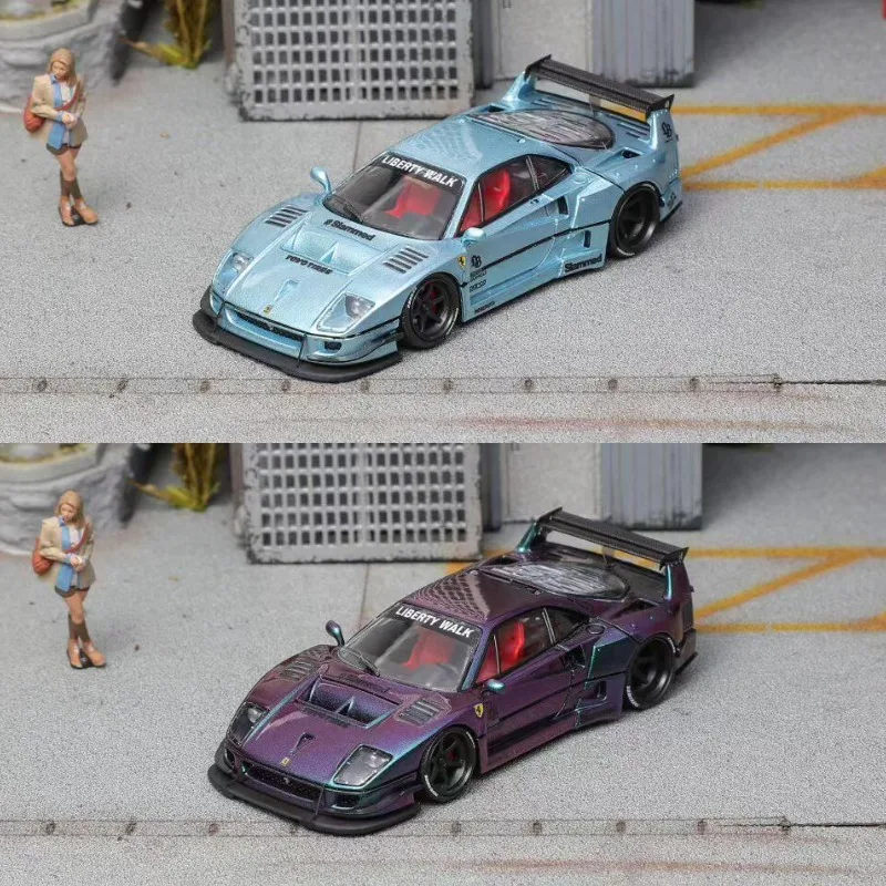 Фото Модель автомобиля Diecast Star Model F40 Widebody из сплава, масштаб 1:64, с дизайном «Прыгающий конь» №1