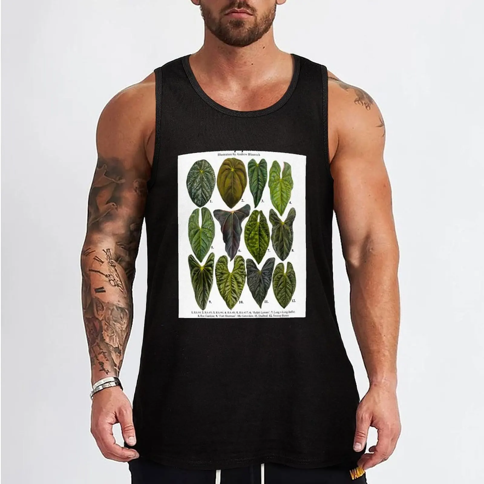 Фото Майка Anthurium papillilaminum I Tank Top, влагоотводящая майка для тренировок, спортивная рубашка для тренажерного зала №2
