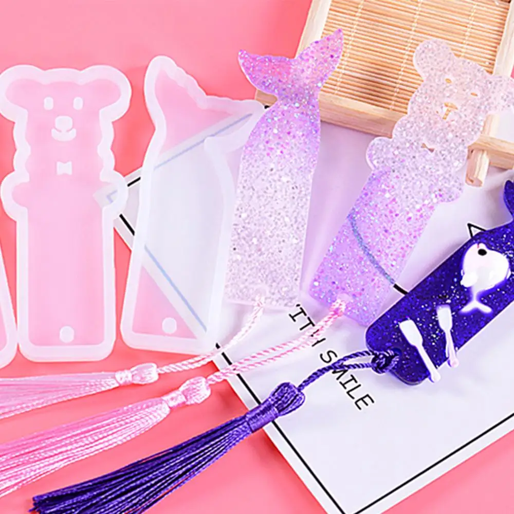 

Arts Hot Sale Silicone Bookmark Mold Animal DIY Mould Resin Bookmark Jewelry Keychain DIY Craft Silicone Transparent Mold