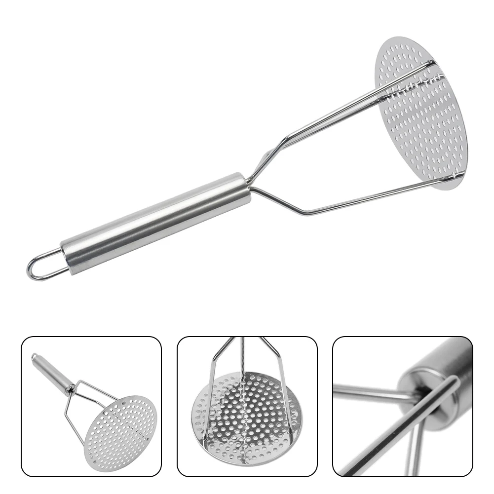 

Professional Heat Resistant Meat Potato Masher Vagetables Crusher Mashed Patato Easy To Use Rust Prevention Versatility Sturdy